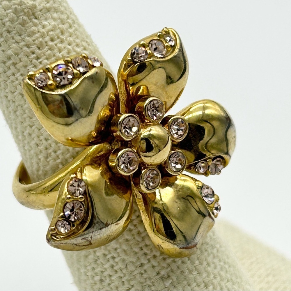 J. Crew Jeweled Flower Ring Size 5.25